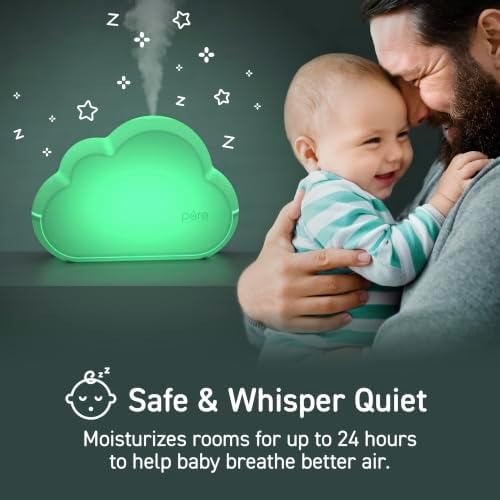 Pure Enrichment PureBaby Cloud Ultrasonic Cool Mist Humidifier Quiet Variable Mist for up to 24 Hrs Ideal for Baby Nurseries & Kids Bedrooms to