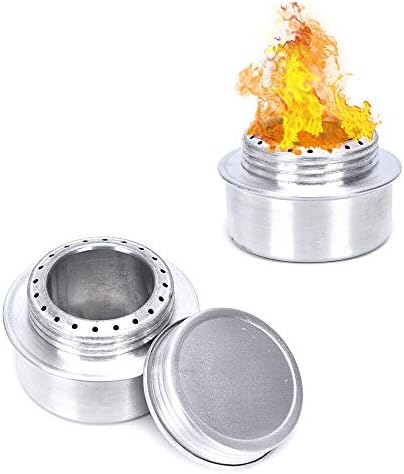 Acxico 1Pcs Portable Mini Aluminum Alloy Alcohol Stove for Outdoor Camping Picnic Hiking Tool