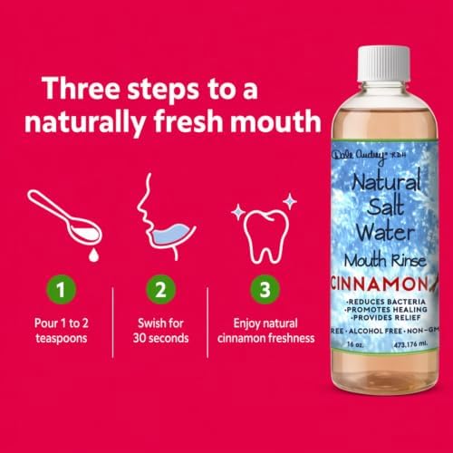 Dale Audrey Pink Himalayan Salt Water Rinse, Cinnamon Mouthwash, 16 oz