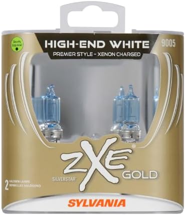 SYLVANIA - 9005 (HB3) SilverStar zXe GOLD High Performance Halogen Headlight Bulb - Bright White Light Output, Best HID Alternative