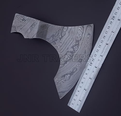 Axe Head Handmade Damascus Viking Hatchet Axe Bearded Camping Wood Cutting Chopping Splitting Axe Medieval Battle Axe Head Ax-2039