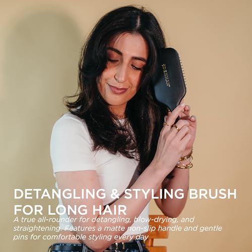 Denman Gentle Paddle Hairbrush for Comfortable Detangling, Blowdrying and Styling