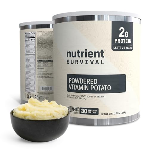 Nutrient Survival Vitamin Powdered Milk, Freeze Dried Prepper Supplies & Emergency Food Supply, 21 Essential Nutrients, Soy & Gluten Free