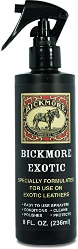 Bickmore Exotic Leather Cleaner & Conditioner for Exotic Skins and Leathers | One step preserves material and natural sheen on alligator, ostrich, lizard and stingray hides.
