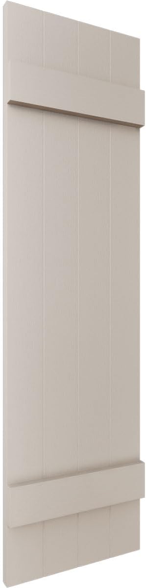 14"W x 59"H Lifetime Vinyl, Standard Four Board Joined, Board-n-Batten Shutters, w/Installation Shutter-Lok's & Matching Screws (Per Pair), Forest Green