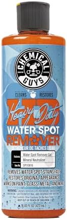 Chemical Guys, Heavy Duty Water Spot Remover Gel for Glass & Paint, 16 oz | Thick gel clings to glass and panels to tackle hard water stains and mineral marks, prepping for wax or ceramic