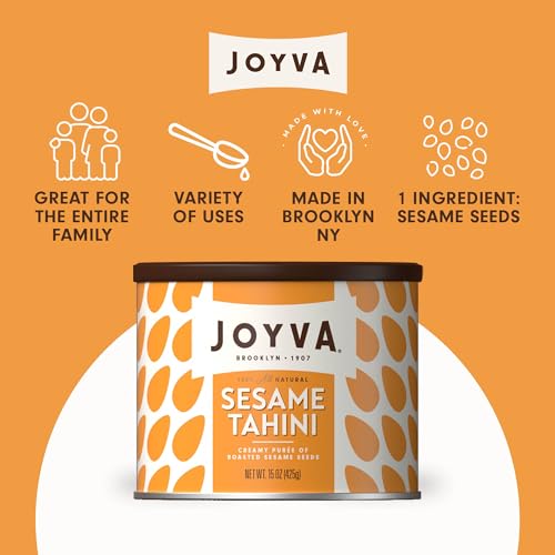 Joyva Sesame Tahini | Roasted Sesame Seed Puree | 15 oz | Smooth & Creamy