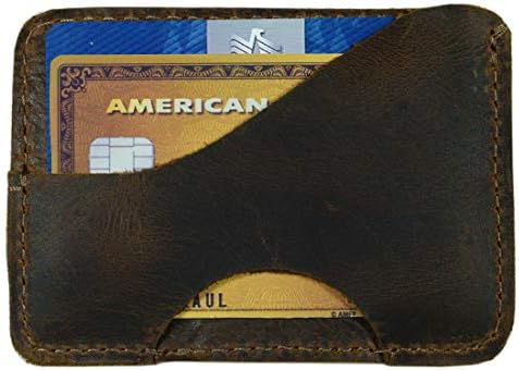 Hide & Drink, Leather Double Sided Card Holder, Holds up to 6 Cards, Slim Wallet, Front Pocket Accessories