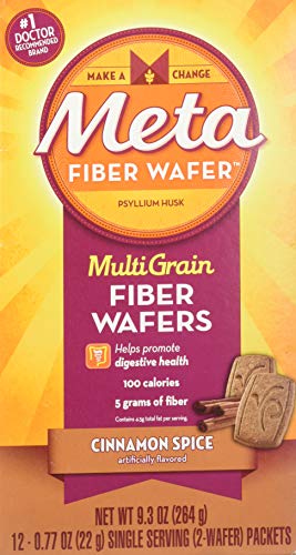 Special Pack of 2 METAMUCIL WAFERS CINNAMON.77oz, 12 per pack