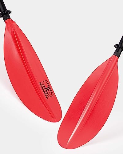 OCEANBROAD Kayak Paddle 86in/218cm, 90.5in/230cm, 95in/241cm Alloy Shaft Kayaking Boating Canoeing Oar with Paddle Leash