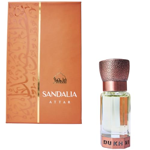 Dukhni Sandalia Attar Oil 6ml Sandal Perfume Oil | Luxury Islamic Gifts | Pure Sandalwood Attar Perfume Oil for Men & Women | Premium, Non-Alcoholic