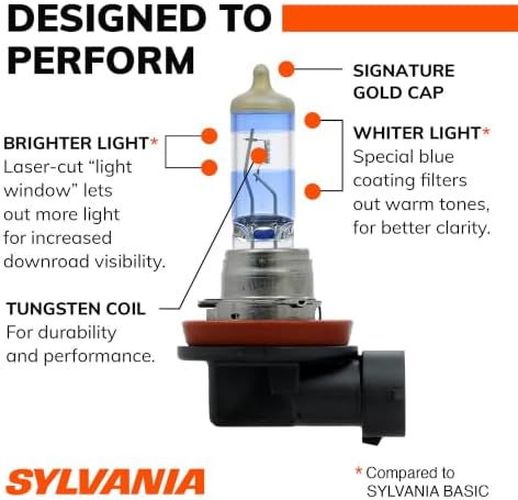 SYLVANIA - H11 SilverStar Ultra - High Performance Halogen Headlight Bulb, High Beam, Low Beam and Fog Replacement Bulb