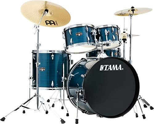 Tama Imperialstar Complete Drum Set - 5-Piece - 22 Inches Kick - Hairline Blue | Inches Kick, Hairline Blue