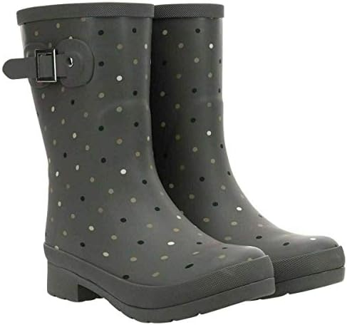 Chooka Women's Waterproof Mid-Height Faux Fur Lined Pull-On Rain Boot