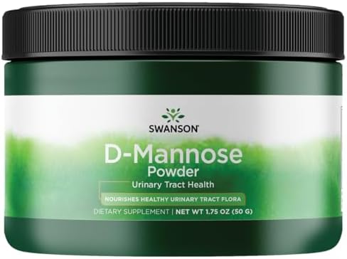 Swanson D-Mannose Bladder and Urinary Powder 1.75 oz (50 g) | Maintains Bladder Health and Nourishes Healthy Flora in the Urinary Tract