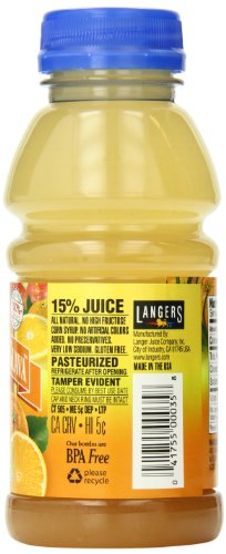 Langers Juice Cocktail, Pineapple Orange Guava, 10 Fl Oz (Pack of 12)