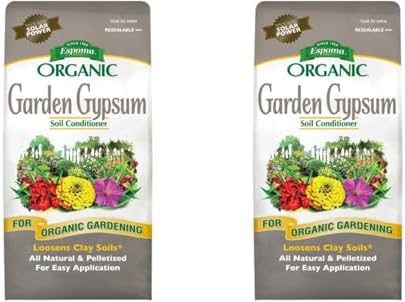 Espoma Organic Garden Gypsum Soil Conditioner, All-Natural & pelletized mined Gypsum with no fillers or additives. Helps Loosen Clay Soil