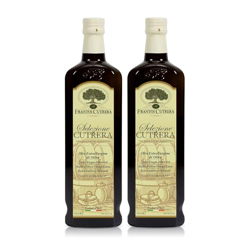Frantoi Cutrera - Selezione - Extra Virgin Olive Oil from Italy, Sicilian Pure EVOO, Premium 2022/23 Early Harvest First Cold Pressed, Olive Oil High in Polyphenols, 24.5 fl oz (Pack of 1)