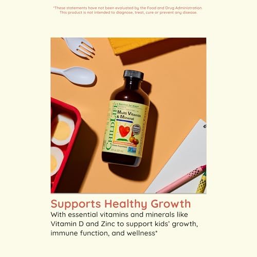 CHILDLIFE ESSENTIALS Kids Multivitamin & Mineral, Mango, 8 Fl Oz (2 Pack) | Vitamins for Kids, Liquid Multivitamin Supplement, Toddler & Baby Wellness, Natural, & Mineral