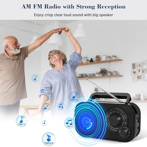 DreamSky AM FM Portable Radio Plug in Wall or Battery Operated