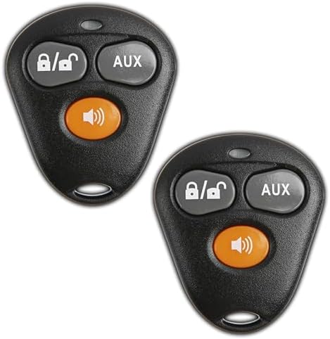 KeylessOption Keyless Entry Remote Starter Car Key Fob Alarm for Aftermarket Viper Automate EZSDEI474V 473V (Pack of 2)