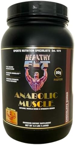 Healthy 'N Fit A. Muscle (Chocolate) 3.5 lb - Natural Protein and Muscle Mass Gainer