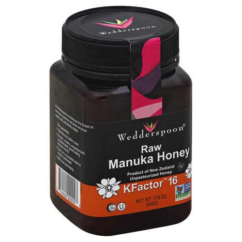 Wedderspoon Raw Manuka Honey 150+ MGO, 17.6 Oz, Unpasteurized New Zealand Honey, Non-GMO, BPA-Free Jar, Superfood & Natural Wellness Support | Unpasteurized New Zealand Honey, Non-GMO, BPA-Free Jar, Superfood & Natural Wellness Support