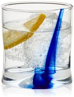 Libbey Blue Ribbon Rock Glasses Set, Artisan-Inspired Four-Dimple Shaped Glass Cups, Dishwasher Safe Whiskey Glasses Set of 8 for Dinners, Parties