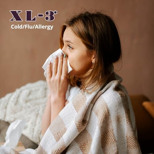 XL-3 Cold and Flu, Temporary Relieves Nasal Congestion, Fever, Aches and Pains, Non-Drowsy, 2-Pack of 20 Tablets Each