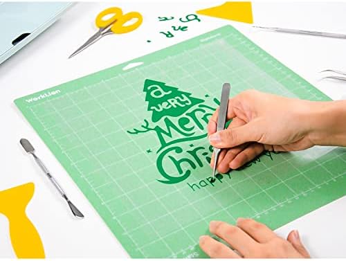WORKLION Cutting Mat 12x12 Compatible with Maker/Maker 3/Maker 4/Air 2/Explore 3/4, Variety Sticky（Standard, Light
