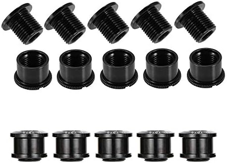 Saiper 10pcs M8 Single Bike Chainring Bolts 7075 Aluminum Alloy | Bicycle Crankset Nuts Chainwheel Screws Fit for Road, Mountain, BMX, MTB, Fixie
