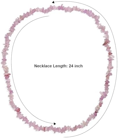 Kunzite 300.00 ctw Chips Necklace 24 Inches