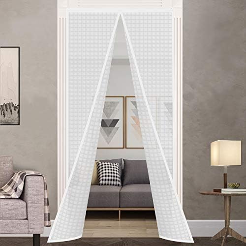 Insulated Door Curtain, Thermal Magnetic Self-Sealing Door Screen Winter Stop Draft Keep Cold Out Cover for Kitchen, Bedroom, Air Conditioner Room