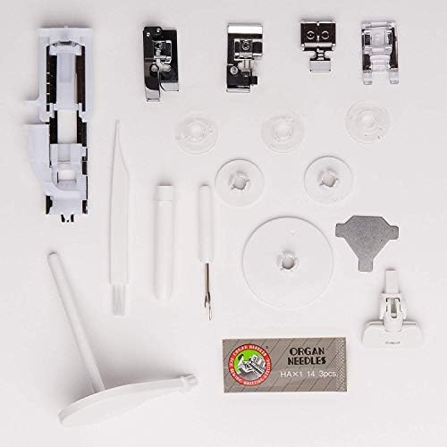 Janome MOD-30 Computerized Sewing Machine with 30 Built-In Stitches, 3 One-Step Buttonholes, Drop Feed and Accessories
