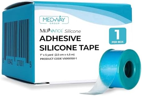 MedVance Silicone Adhesive Medical Tape, Scar Sheet,1" x5' (1 Pack)