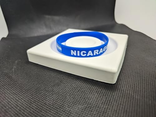 4 Nicaragua Flag Silicone Bracelets, Outdoor Sports Wristbands, Nicaragua Travel Souvenirs Casual Accessories