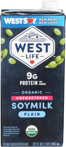 West Life Organic Unsweetened Soy Milk, 32 FZ