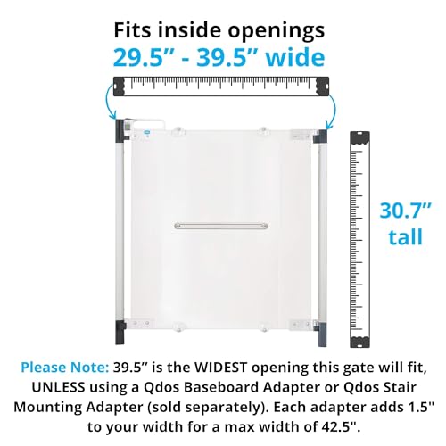 Qdos Safety Crystal Designer Baby Safety Gate - Meets Tougher European Standards - Modern Design and Unparalleled Safety - Beauty & Safety Together