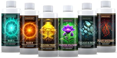 Humboldts Secret Starter Kit Pack | Indoor and Outdoor Plant Fertilizer and Hydroponic Nutrients | Base A & B, CalMag and Iron, Golden Tree, Flower Stacker, Plant Enzymes | Complete Garden System