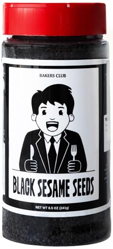 Bakers Club 8.5oz Mixed Black and White Sesame Seeds - Tuxedo blend for Sushi, Tuna, Stir Fry, Bread, Poke Bowls - Kosher, Gluten Free