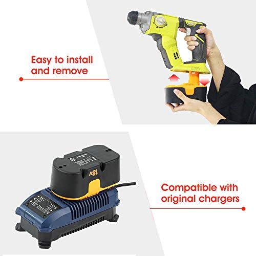 Munikind 3600mAH Ni-Mh P100 Replacement for Ryobi 18V Battery P101 ABP1801 | ABP1803 BPP1820 Compatible with Ryobi Battery 18 Volt Tools 130224028