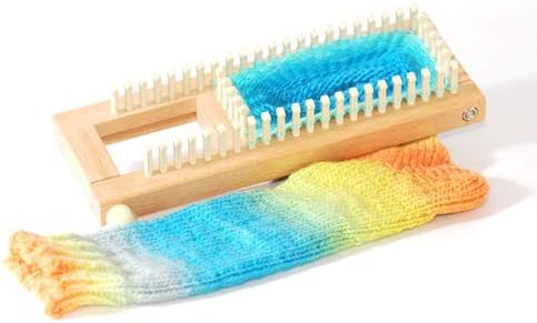 Authentic Knitting Board Sock Loom 2, Regular Gauge | Adjustable Loom, 100% Hardwood