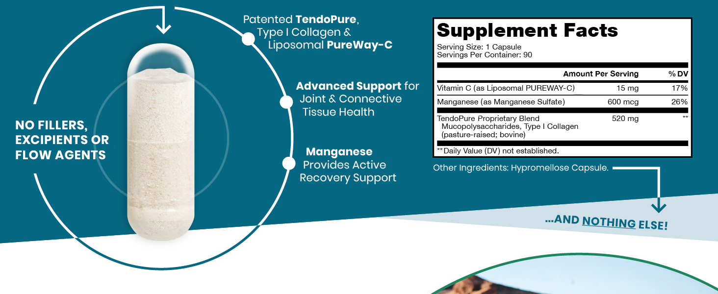 Formulated to promote fast injury recovery with tendon and ligament support