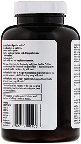 Yerba Prima Psyllium Husk Caps - 180 Capsules (Pack of 2) - Easy to Swallow Fiber Supplement - Colon Cleanse - Gut Health - Non-GMO Gluten Free