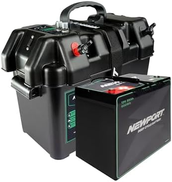 Newport Trolling Motor Smart Battery Box Power Center with USB and DC Ports, Medium