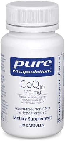 Pure Encapsulations CoQ10 120 mg - Coenzyme Q10 Supplement for Heart Health, Energy, Antioxidants, Brain & Memory Health - Cellular Health, Cognition & Cardiovascular Support* - 120 Capsules | Coenzyme Q10 Supplement for Heart Health, Energy, Antioxidant…
