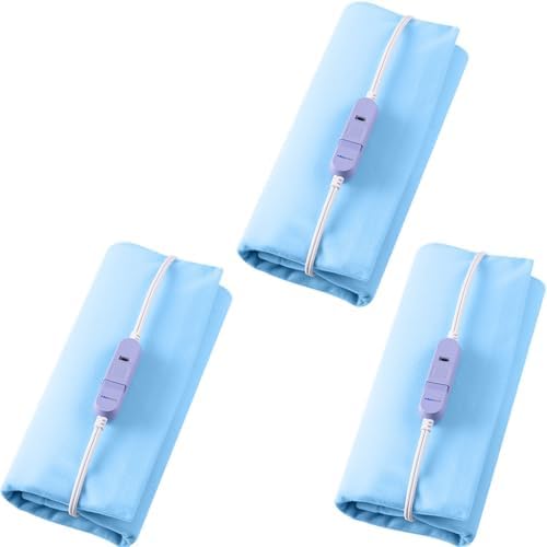 Boncare® Stay-On Small Vinyl Electric Heating Pad for Neck and Shoulders and Back Without Auto-Off, Low & High Heat Levels, Waterproof Hot Heat Pad with Washable Cover (12"x15", 1-Pack)