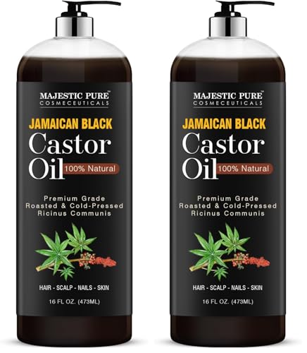 Majestic Pure Jamaican Black Castor Oil, 100% Natural Oil - 16 Fl Oz