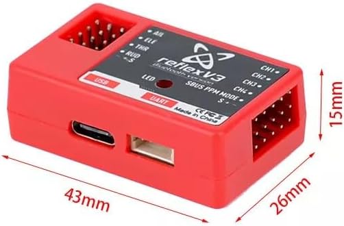 Fms RC Airplane Reflex V3 Mini Gyro Flight Control System for Remote Control Aircraft Plane Reflex V3 Stable Flight Controller