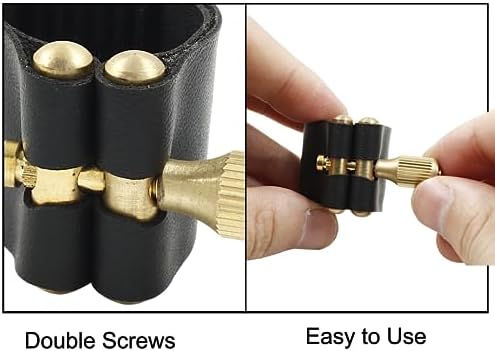 Bonsicoky Alto Sax Mouthpiece Ligature, Black | Fastener Accessory Part, For Saxophone